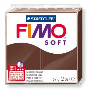FIMO Soft в печке запекаемая масса, 56 гр, какао