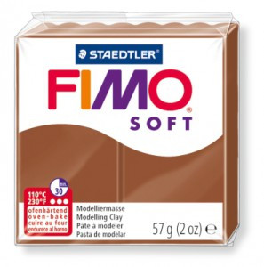 FIMO Soft в печке запекаемая масса, 56 гр, карамель