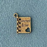 Подвеска Дневник Secret Love, 15х18,5мм, античная бронза, 1шт