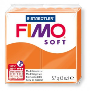 FIMO Soft в печке запекаемая масса, 56 гр, мандарин