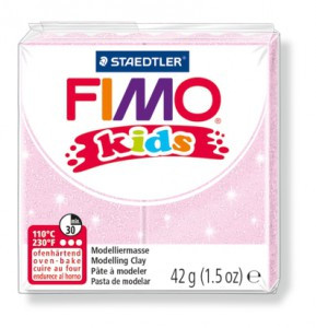 FIMO kids полимерная глина для детей, уп. 42 гр. цвет: перламутровый светло-розовый, арт. 8030-206 (