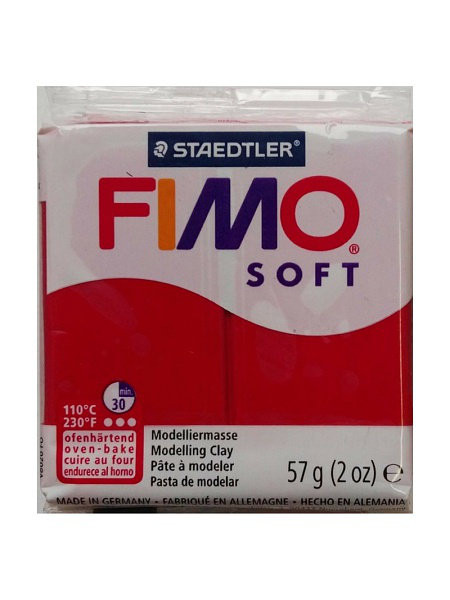 FIMO soft полимерная глина, запекаемая в печке, уп. 57 гр. цвет: рождественский красный арт. 8020-2