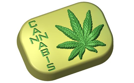 Форма для мыла Cannabis