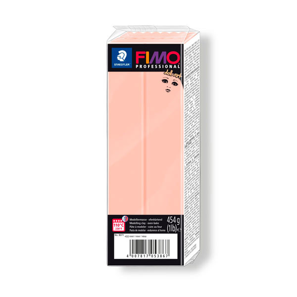Полимерная глина FIMO Professional doll, полупрозрачный розовый, 454г