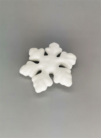 Заготовка из пенопласта снежинка 7.5x7.5x1см