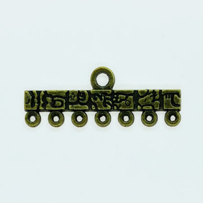 Планка соединитель 1/7 39х14мм цвет: античная бронза 1 шт.