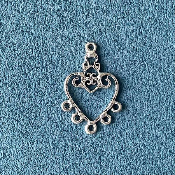 Чендлер Сердце 31х21х2 мм цвет  антич. Серебро 1 шт., шт