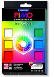 FIMO professional набор "Натуральные цвета", состоящий из 6-ти блоков по 85 гр., таблица, арт. 8003