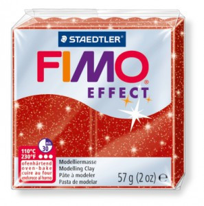 FIMO Effect в печке запекаемая масса, 56 гр, красный металлик