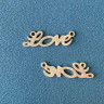 Коннектор LOVE,  33х10мм, яркое серебро, 1шт
