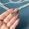 Подвеска Сердце  I LOVE YOU, 22х19мм, античное серебро, 1шт