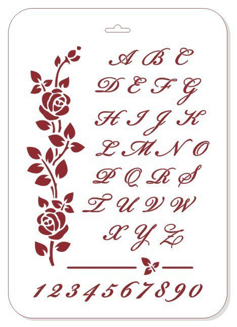 Трафарет, 22х31см, Алфавит, (ЭЛГШ-02)