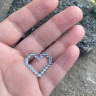 Подвеска Сердце Minecraft, античное серебро, 24х22мм, 1шт