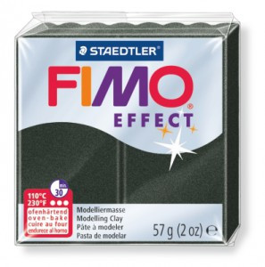 FIMO effect полимерная глина, запекаемая в печке, уп. 57 гр. цвет: перламутровый черный 1 шт
