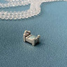 Подвеска 3D Кровать, 9х14мм, античное серебро, 1шт