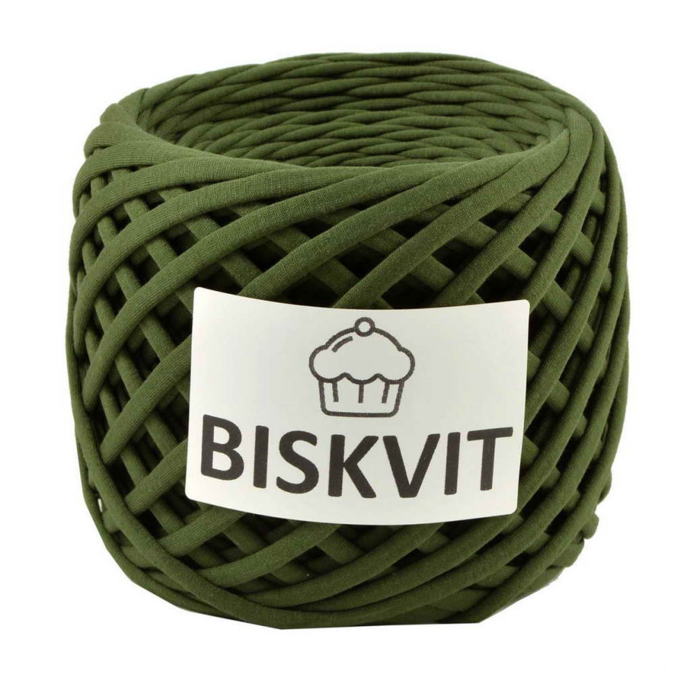 Трикотажная пряжа Biskvit, Тёмно-зелёный