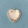Сеттинг Сердце, 27х29мм, античное серебро, 1шт
