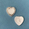 Сеттинг Сердце, 27х29мм, античное серебро, 1шт