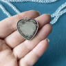 Сеттинг Сердце, 27х29мм, античное серебро, 1шт