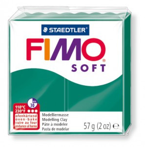 FIMO Soft в печке запекаемая масса, 56 гр, изумруд